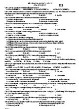 Đề kiểm tra học kỳ 1 môn Hóa học Lớp 12 - Đề 1
